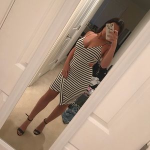 Black and White Striped Dress